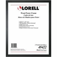 Lorell Solid Wood Poster Frame - 22’’ x 28’’ Size - Vertical Horizontal - Mountable - Black - 1 Each - Frames & Plaques