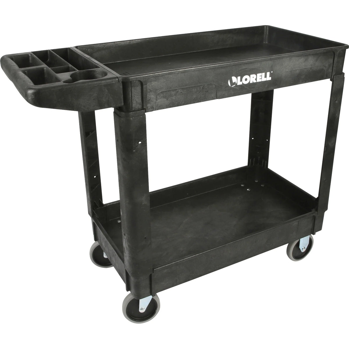 Lorell Storage Bin Utility Cart: 550 lb Load Capacity 4 Casters 37.50’’ x 17’’ 39’’ - Carts