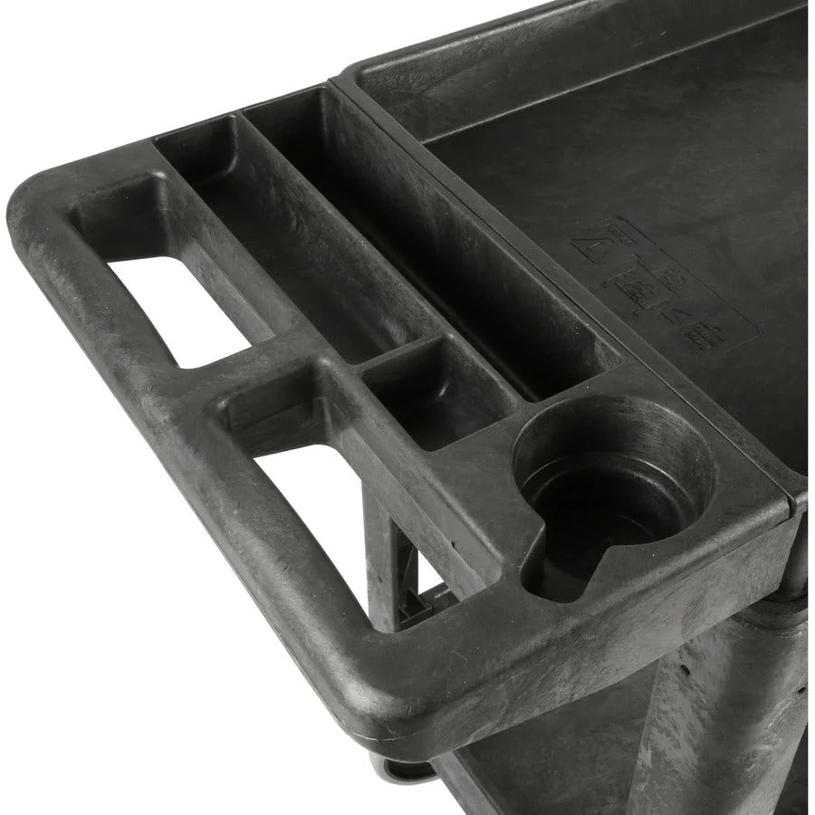 Lorell Storage Bin Utility Cart: 550 lb Load Capacity 4 Casters 37.50’’ x 17’’ 39’’ - Carts