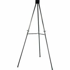 Lorell Telescoping Easel - 34’’ (2.8 ft) Width x 66’’ (5.5 Height - Aluminum Surface - Black Frame - Foldable - 1 Each
