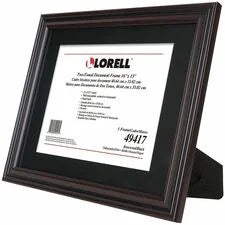 Lorell Two-toned Certificate Frame - 16’’ x 13’’ Size - Desktop Wall Mountable - Vertical Horizontal - Black - 1 Each