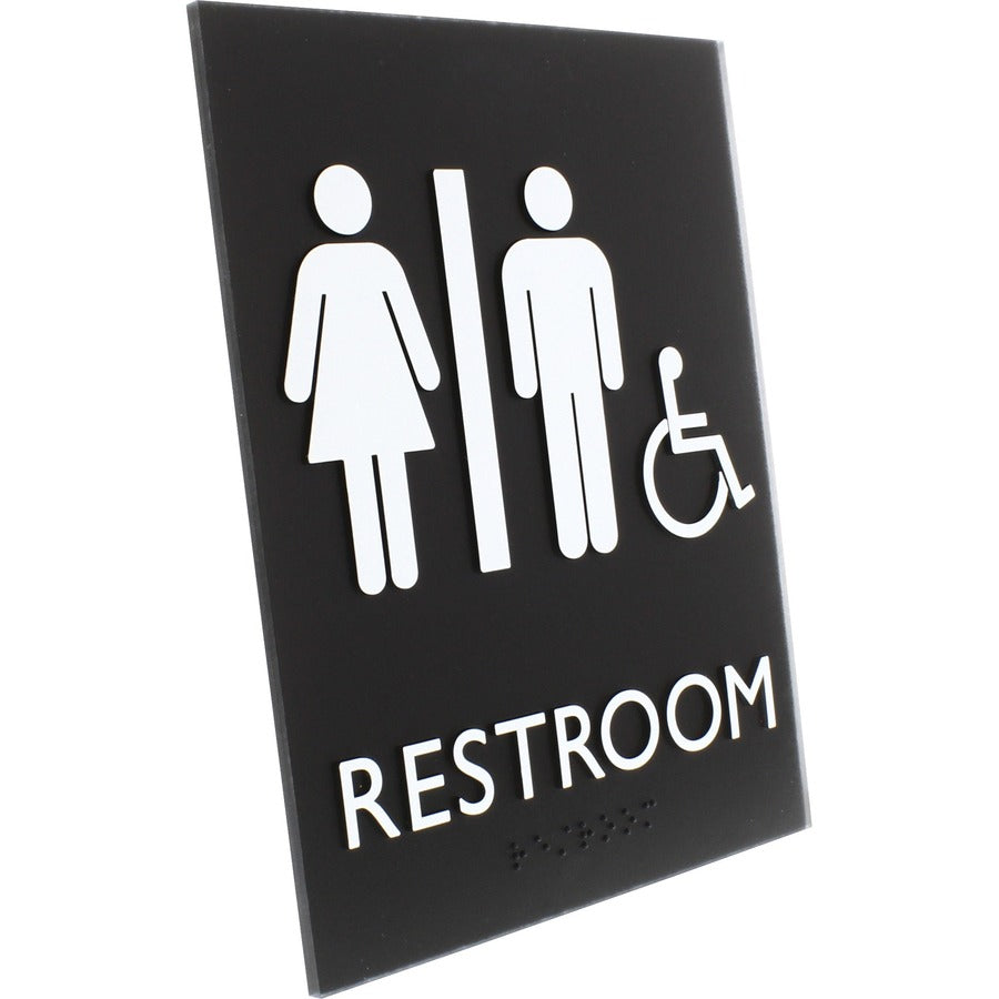 Lorell Unisex Handicap Restroom Sign - Right