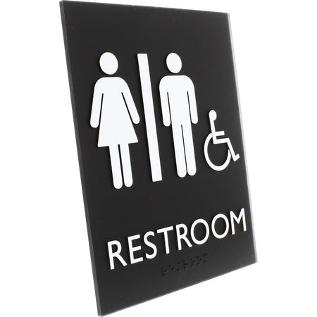 Lorell Unisex Handicap Restroom Sign - Right