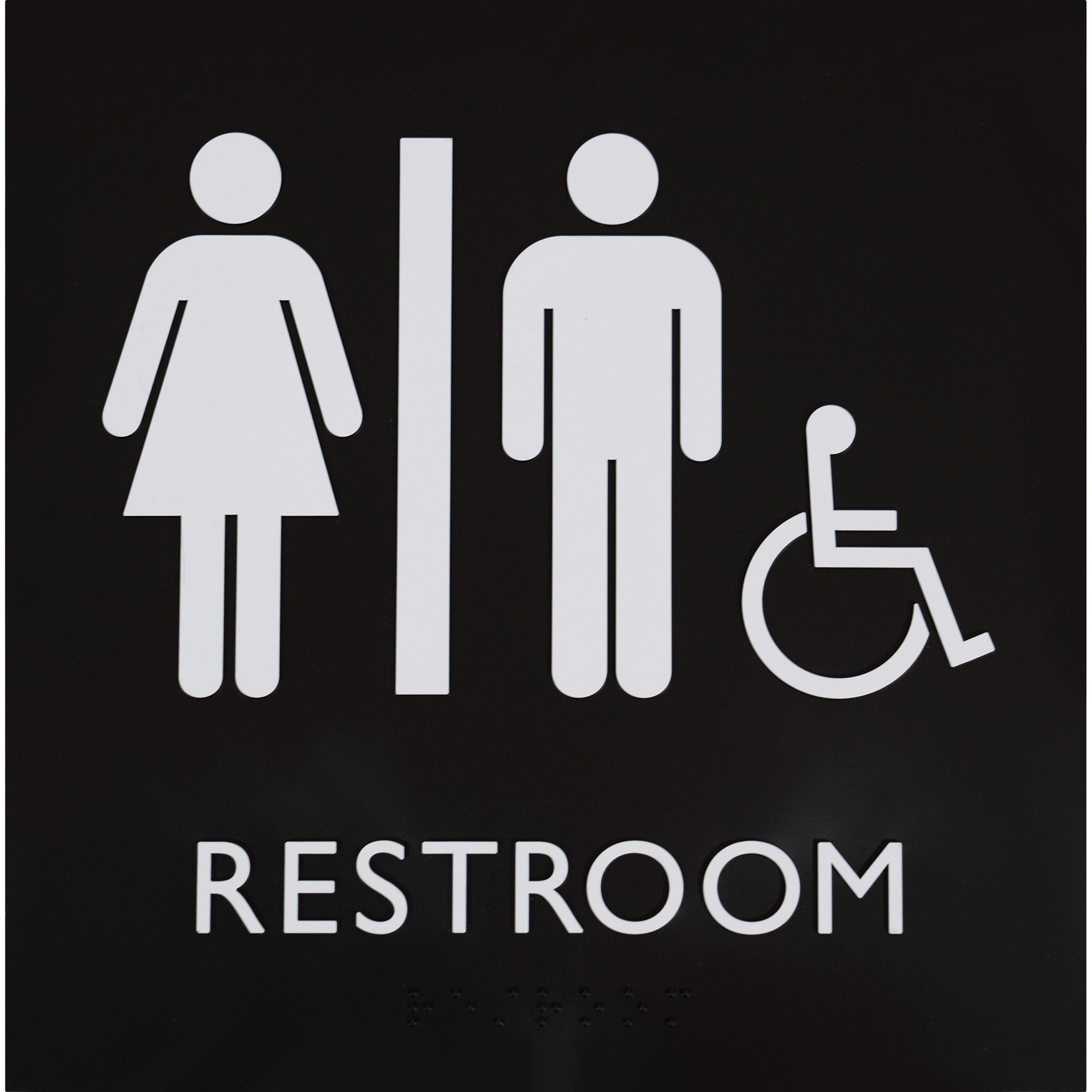 Lorell Unisex Handicap Restroom Sign - 2000