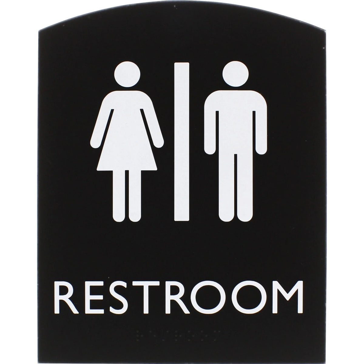 Lorell Unisex Restroom Sign: 6.8’’ x 8.5’’ - Easy Readability & Braille - Signs Nameplates