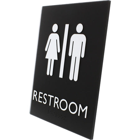 Lorell Unisex Restroom Sign - Left
