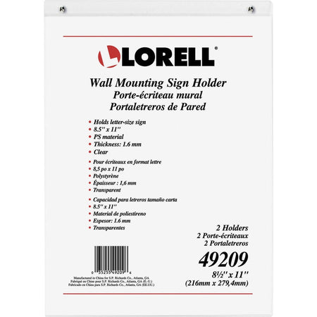 Lorell Wall-Mounted Sign Holders - Front