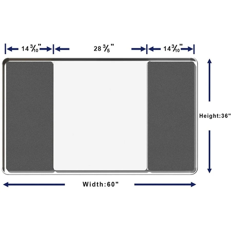 Lorell Whiteboard Mounting Frame: Silver Aluminum - 1 Each - Board & Easel Accessories
