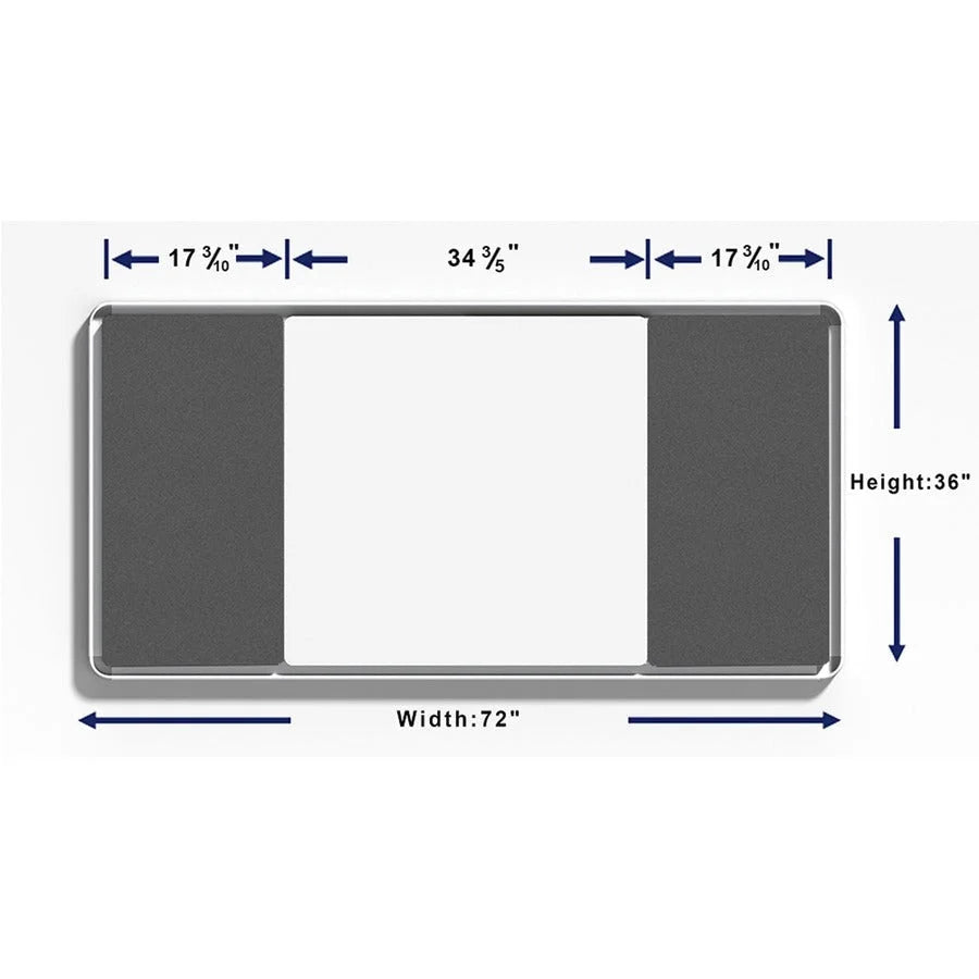 Lorell Whiteboard Mounting Frame: Silver Aluminum - 1 Each - Board & Easel Accessories