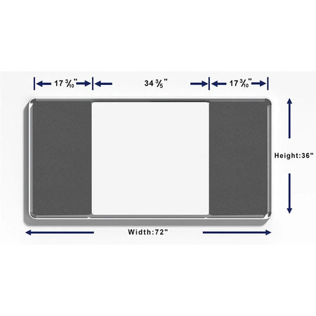 Lorell Whiteboard Mounting Frame: Silver Aluminum - 1 Each - Board & Easel Accessories