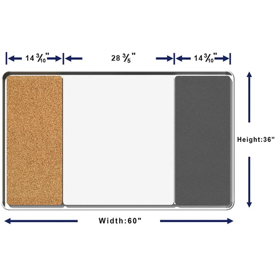Lorell Whiteboard Mounting Frame: Silver Aluminum - 1 Each - Board & Easel Accessories