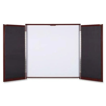 Lorell Whiteboard Presentation Cabinet: Hinged Door 47.3’’ x - Organize Your Space - Combo Boards