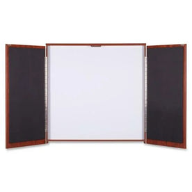 Lorell Whiteboard Presentation Cabinet: Hinged Door 47.3’’ x - Organize Your Space - Combo Boards