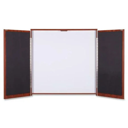 Lorell Whiteboard Presentation Cabinet: Hinged Door 47.3’’ x - Organize Your Space - Combo Boards