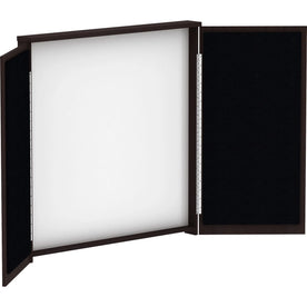 Lorell Whiteboard Presentation Cabinet: Hinged Door Dry Erase Surface - Combo Boards