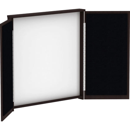 Lorell Whiteboard Presentation Cabinet: Hinged Door Dry Erase Surface - Combo Boards