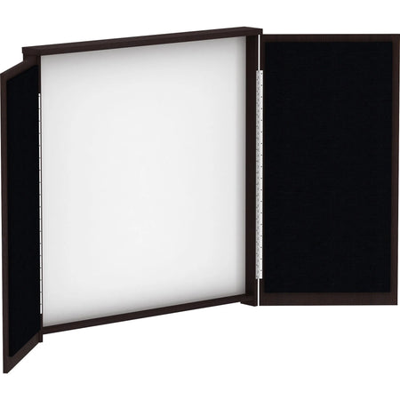 Lorell Whiteboard Presentation Cabinet: Hinged Door Dry Erase Surface - Combo Boards