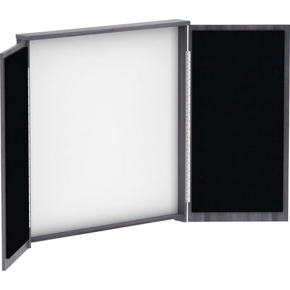 Lorell Whiteboard Presentation Cabinet: Hinged Door Dry Erase Surface - Combo Boards