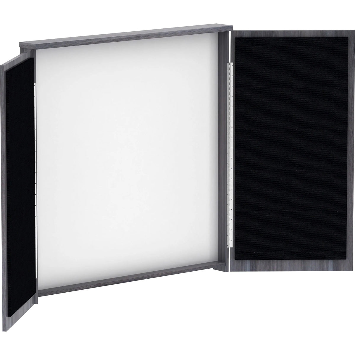Lorell Whiteboard Presentation Cabinet: Hinged Door Dry Erase Surface - Combo Boards