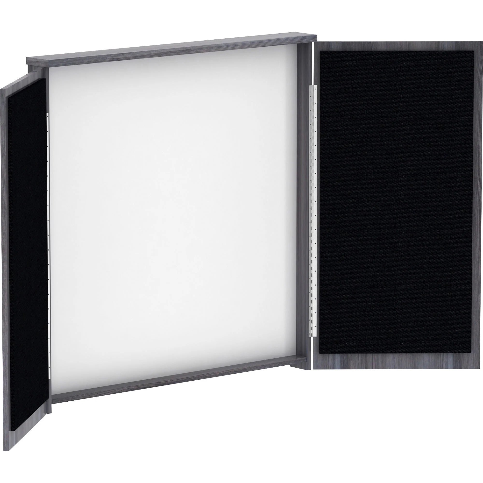Lorell Whiteboard Presentation Cabinet: Hinged Door Dry Erase Surface - Combo Boards