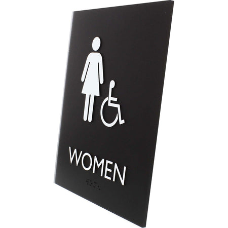 Lorell Women's Handicap Restroom Sign - Left