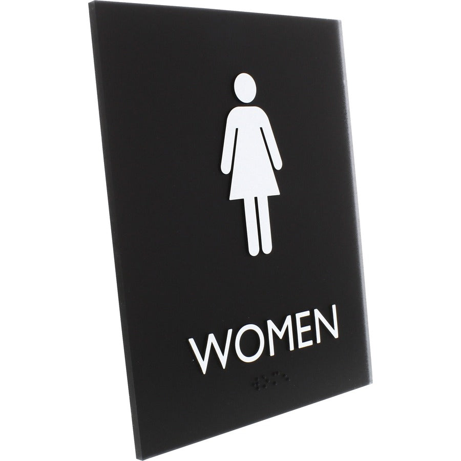 Lorell Women's Restroom Sign - Right