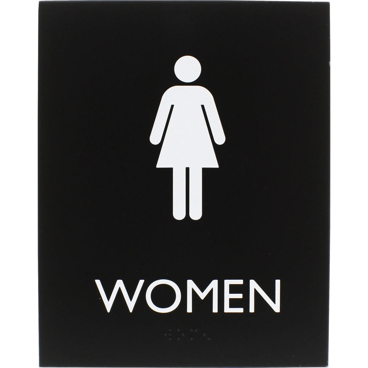 Lorell Women’s Restroom Sign: ’Women’ Print 6.4’’ x 8.5’’ - Easy Readability Braille - Signs & Nameplates