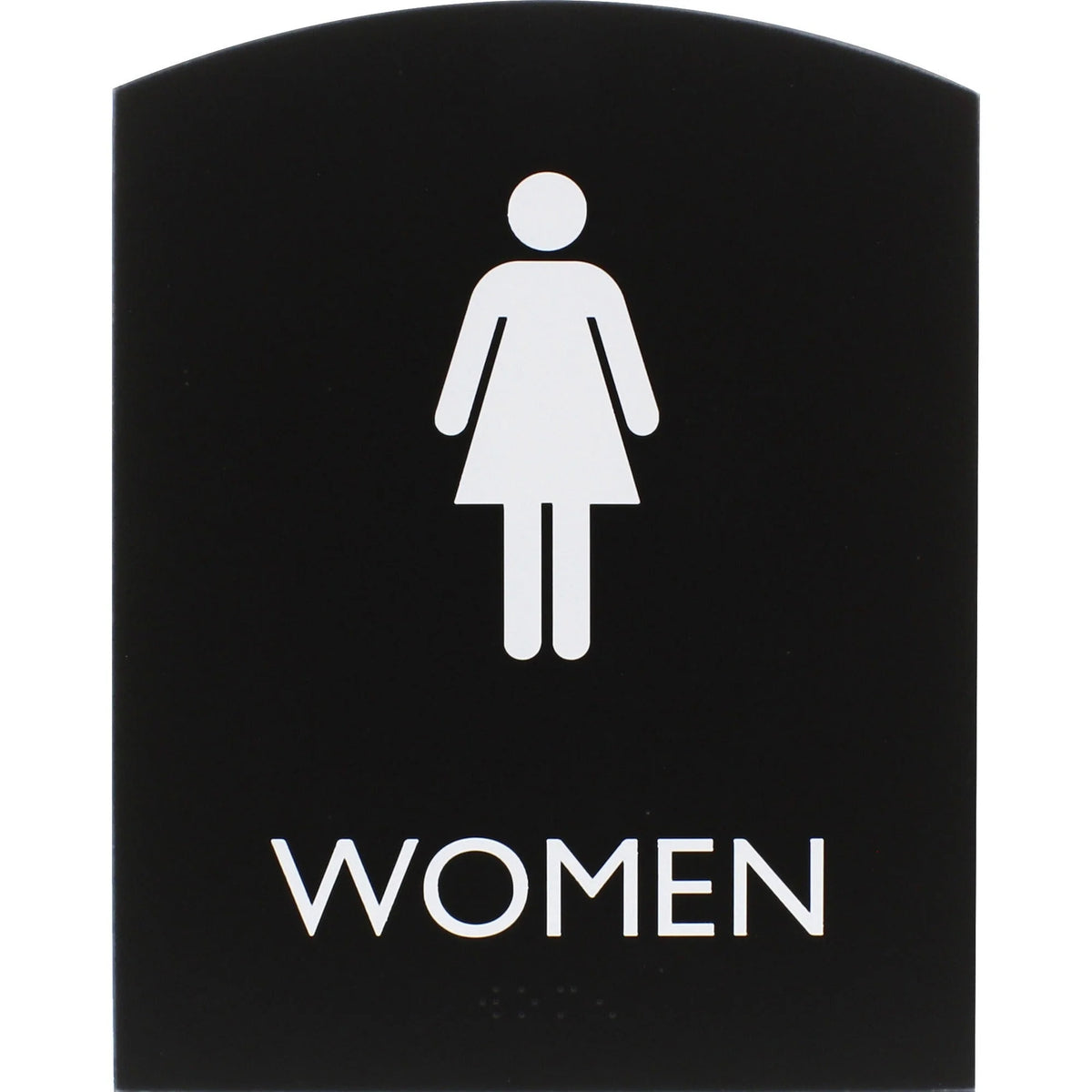 Lorell Women’s Restroom Sign: ’Women’ Print 6.8’’ x 8.5’’ - Easy Readability Braille - Signs & Nameplates