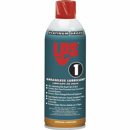 LPS 1 Greaseless Lubricant: Dirt Resistant Formula - 11 fl oz (12/Carton) - Specialty Cleaners