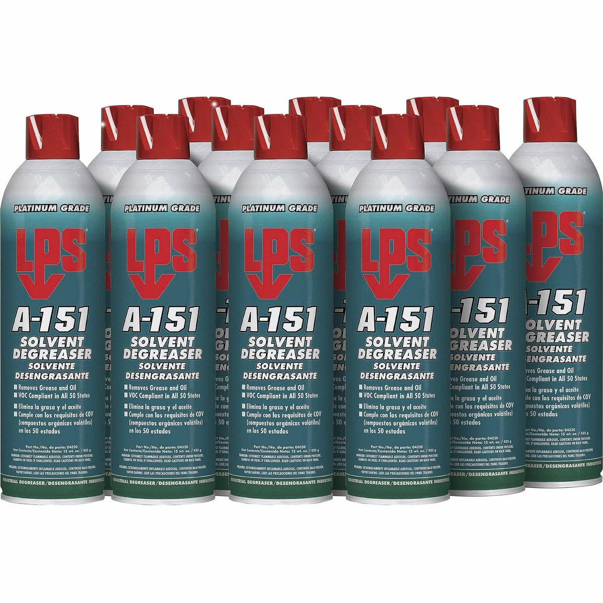 LPS A-151 Solvent Degreaser: Low Odor Chlorine-free - 15 fl oz - Green - Specialty Cleaners