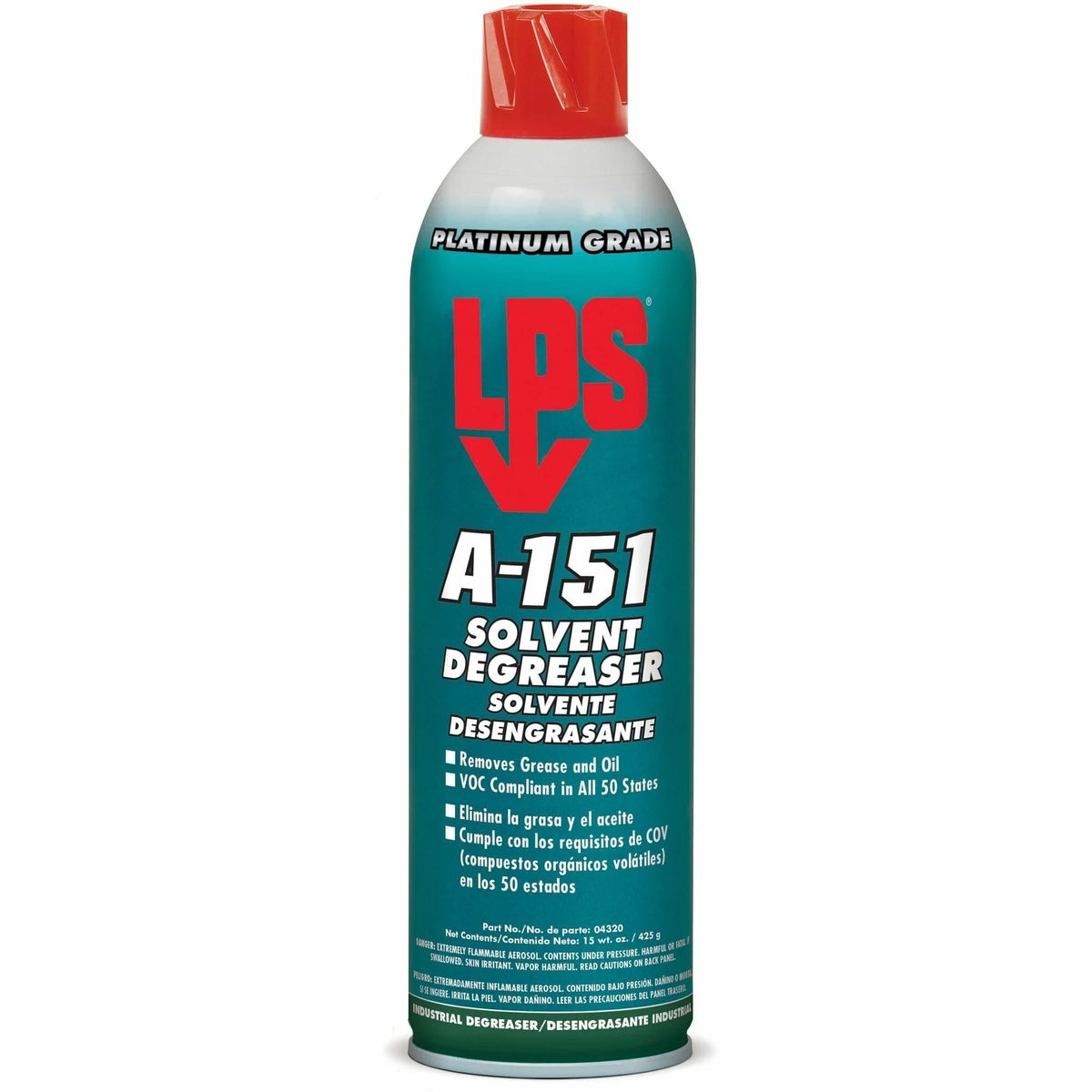 LPS A-151 Solvent Degreaser: Ready-To-Use Low Odor - 15 fl oz - Specialty Cleaners