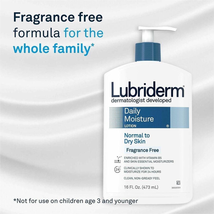 Lubriderm Daily Moisture Lotion Fragrance-Free - Left