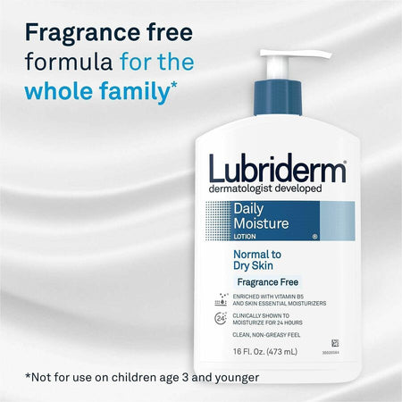 Lubriderm Daily Moisture Lotion Fragrance-Free - Left