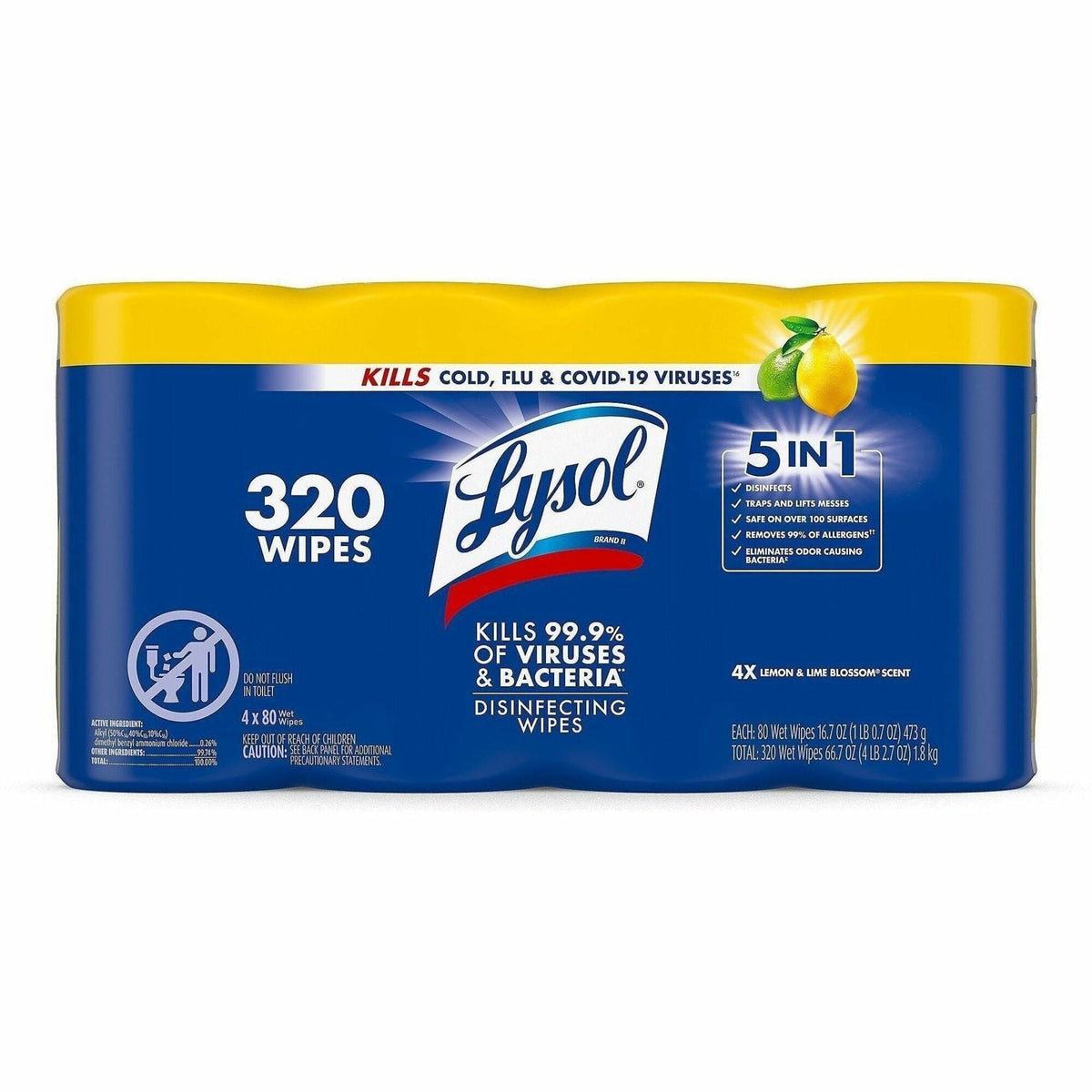Lysol 4-pack Disinfecting Wipes - 2000