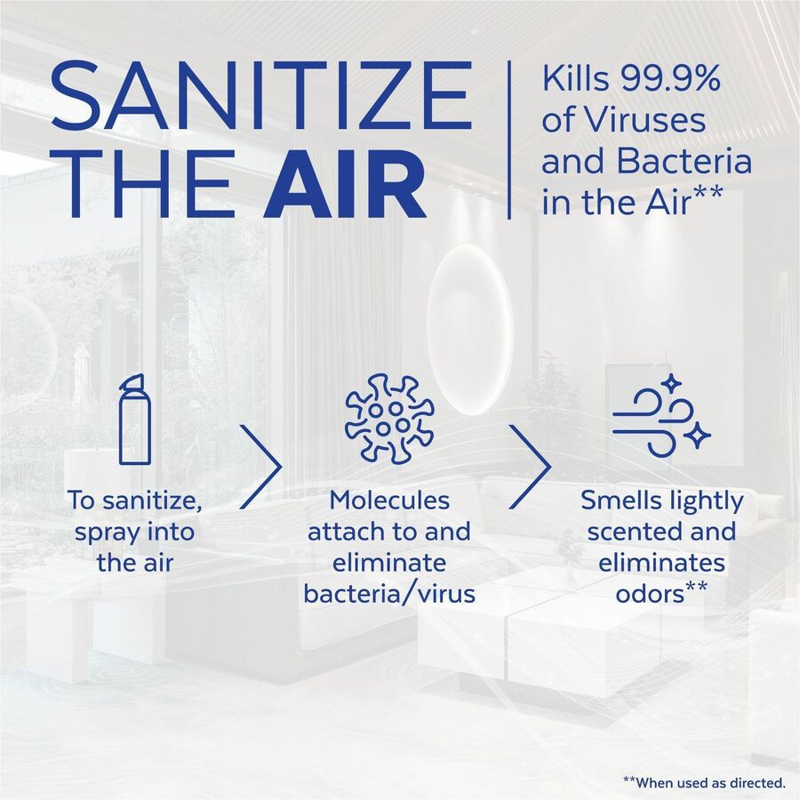Lysol Air Sanitizer Light Breeze - Spray - 10 fl oz (0.3 quart) - Antimicrobial Odor Neutralizer - 1 Each - Fresheners