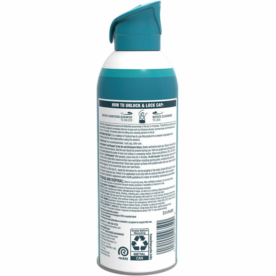Lysol Air Sanitizer Simple Fresh - Spray - 10 fl oz (0.3 quart) - Antimicrobial Odor Neutralizer - 1 Each - Fresheners