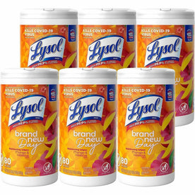 Lysol Brand New Day Disinfecting Wipes - Mango Scent - 80 - 6 Carton - Cleaning