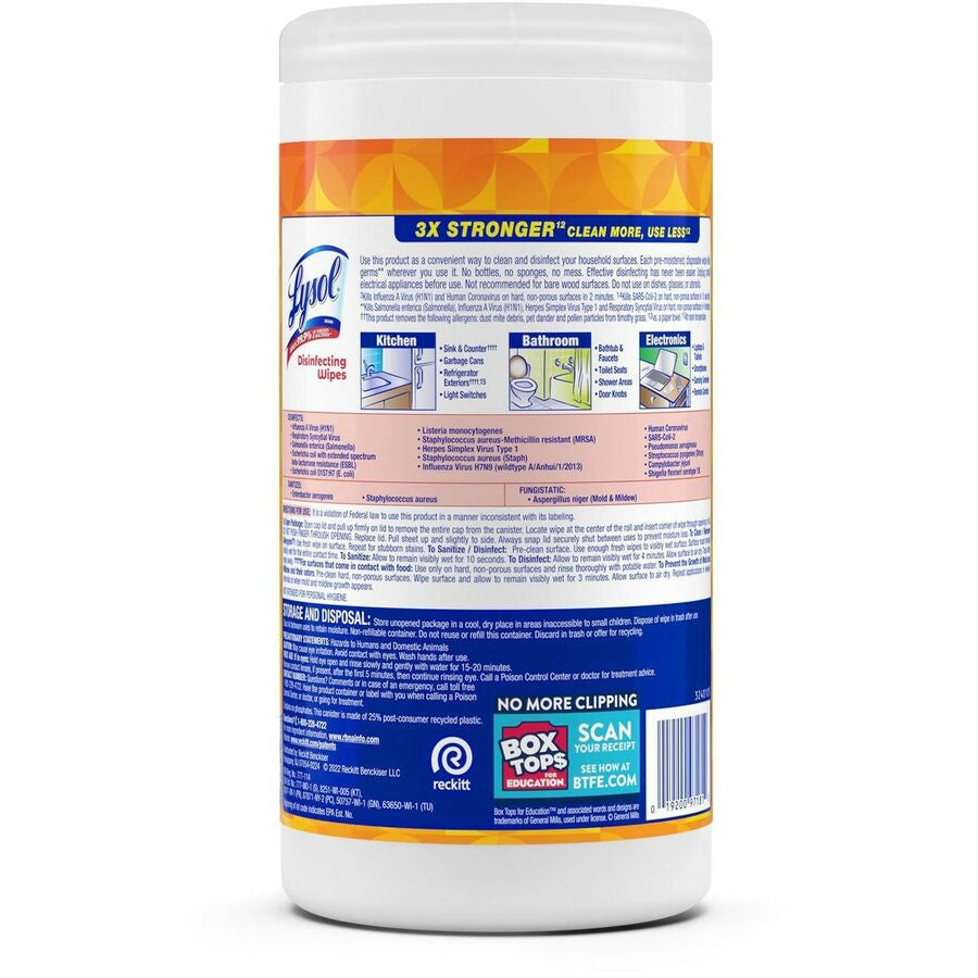Lysol Brand New Day Disinfecting Wipes - Rear