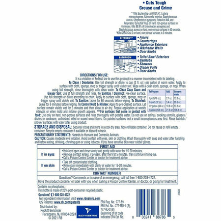 Lysol Clean/Fresh Lavender Cleaner - Rear