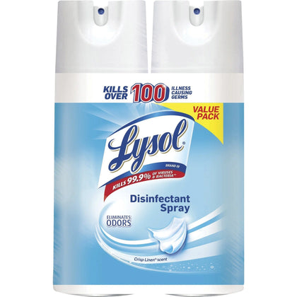 Lysol Crisp Linen Disinfectant Spray - 12.5 fl oz - Easy to Use - Scent - Disinfectants