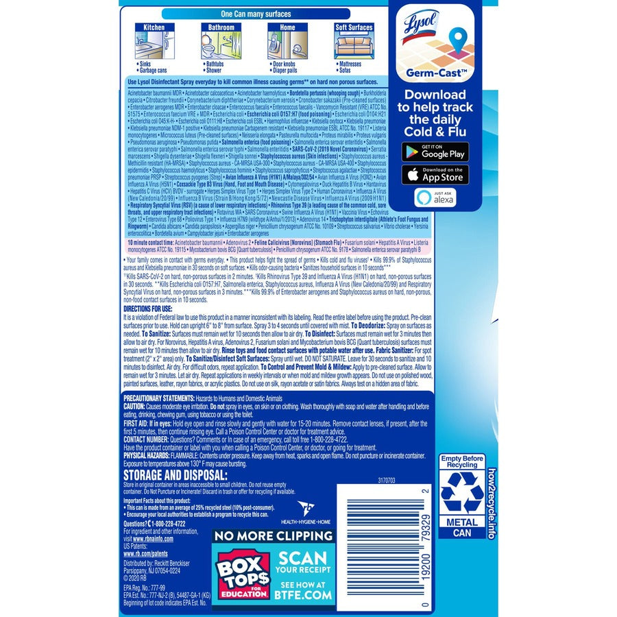 Lysol Crisp Linen Disinfectant Spray - Alternate-Image7