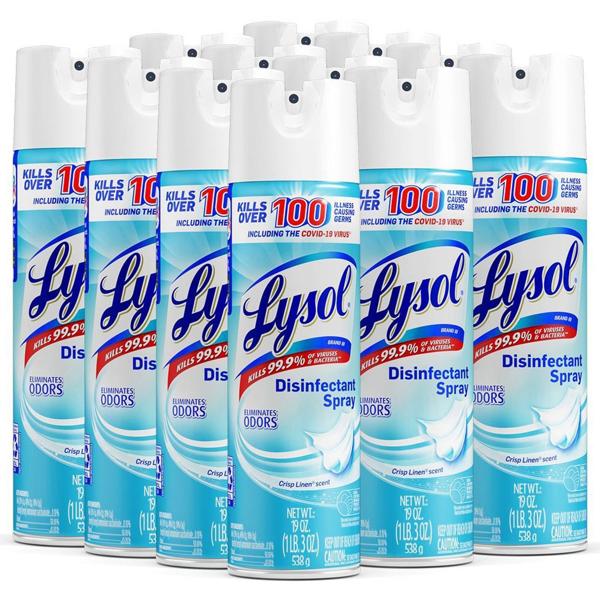 Lysol Crisp Linen Disinfectant Spray - 2000