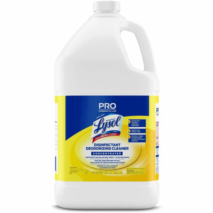 Lysol Deodorizing Cleaner Concentrate 128 oz Lemon Scent - Disinfect & Deodorize - Disinfectants