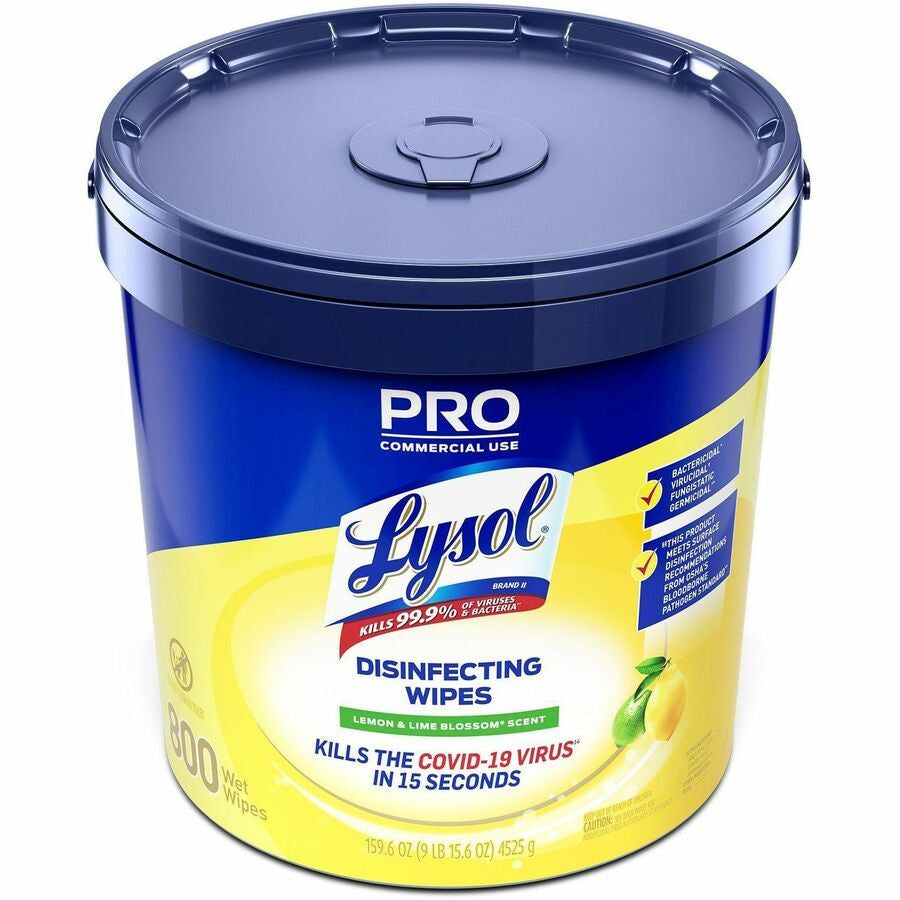 Lysol Disinfecting Wipe Bucket w/Wipes - Left