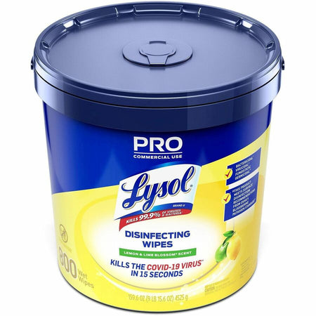 Lysol Disinfecting Wipe Bucket w/Wipes - Left