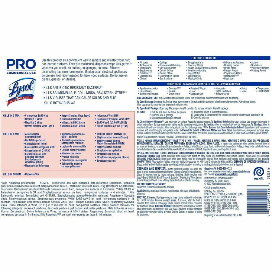 Lysol Disinfecting Wipe Bucket w/Wipes - Alternate-Image1