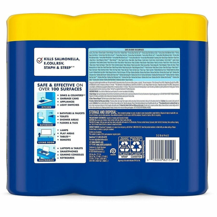 Lysol Disinfecting Wipes 3-pack - Rear