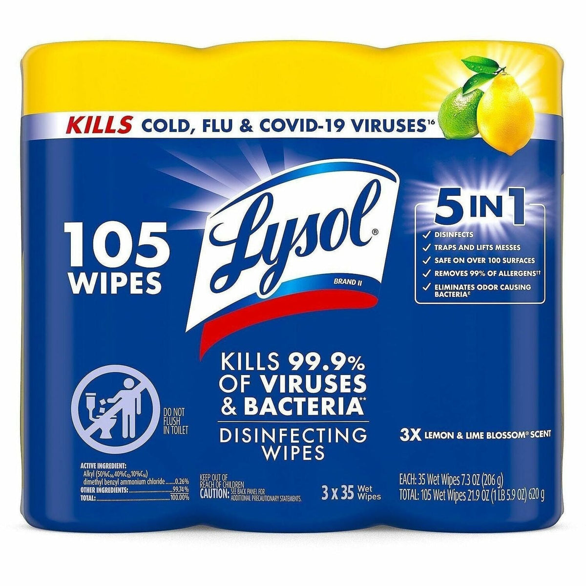 Lysol Disinfecting Wipes 3-pack - 1500