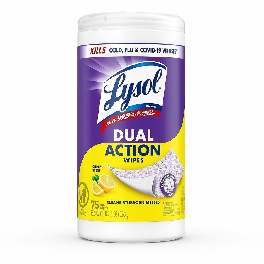 Lysol Dual Action Wipes - Front