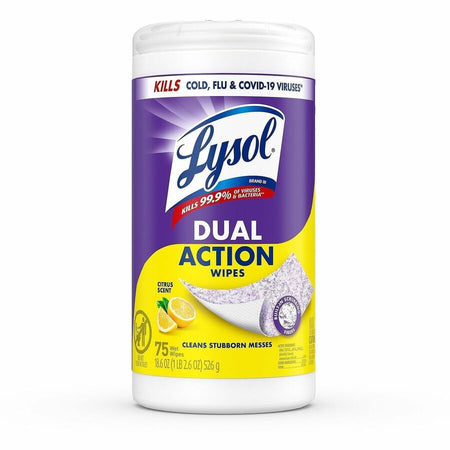 Lysol Dual Action Wipes - Front